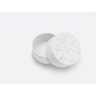 Bernardaud Round box Spring garden, Limoges porcelain, Jardin de Table - Kazuyo Sejima collection, on a white background