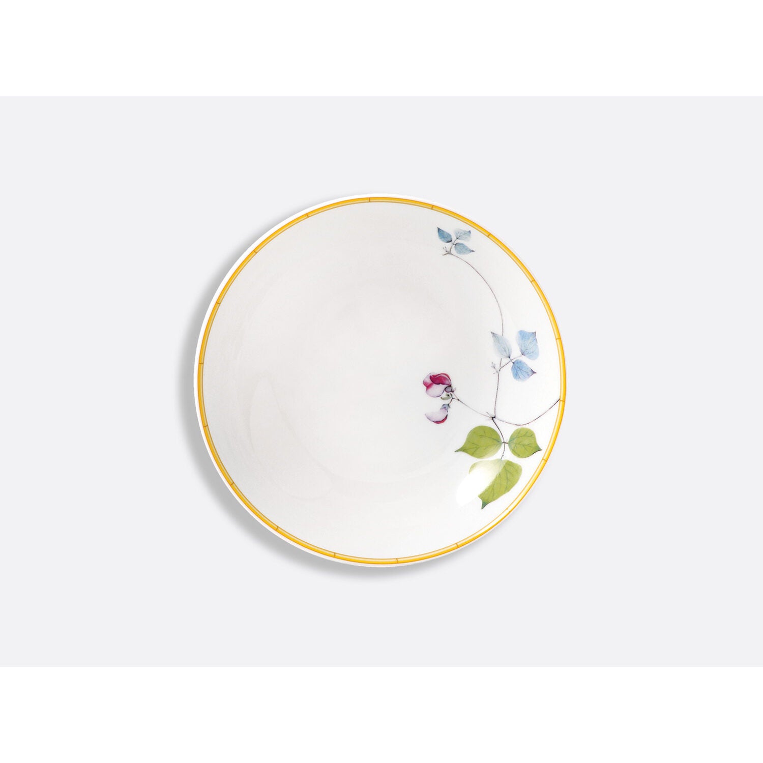 Bernardaud coupe soup 7.5", Limoges porcelain, Jardin Indien collection, on a white background