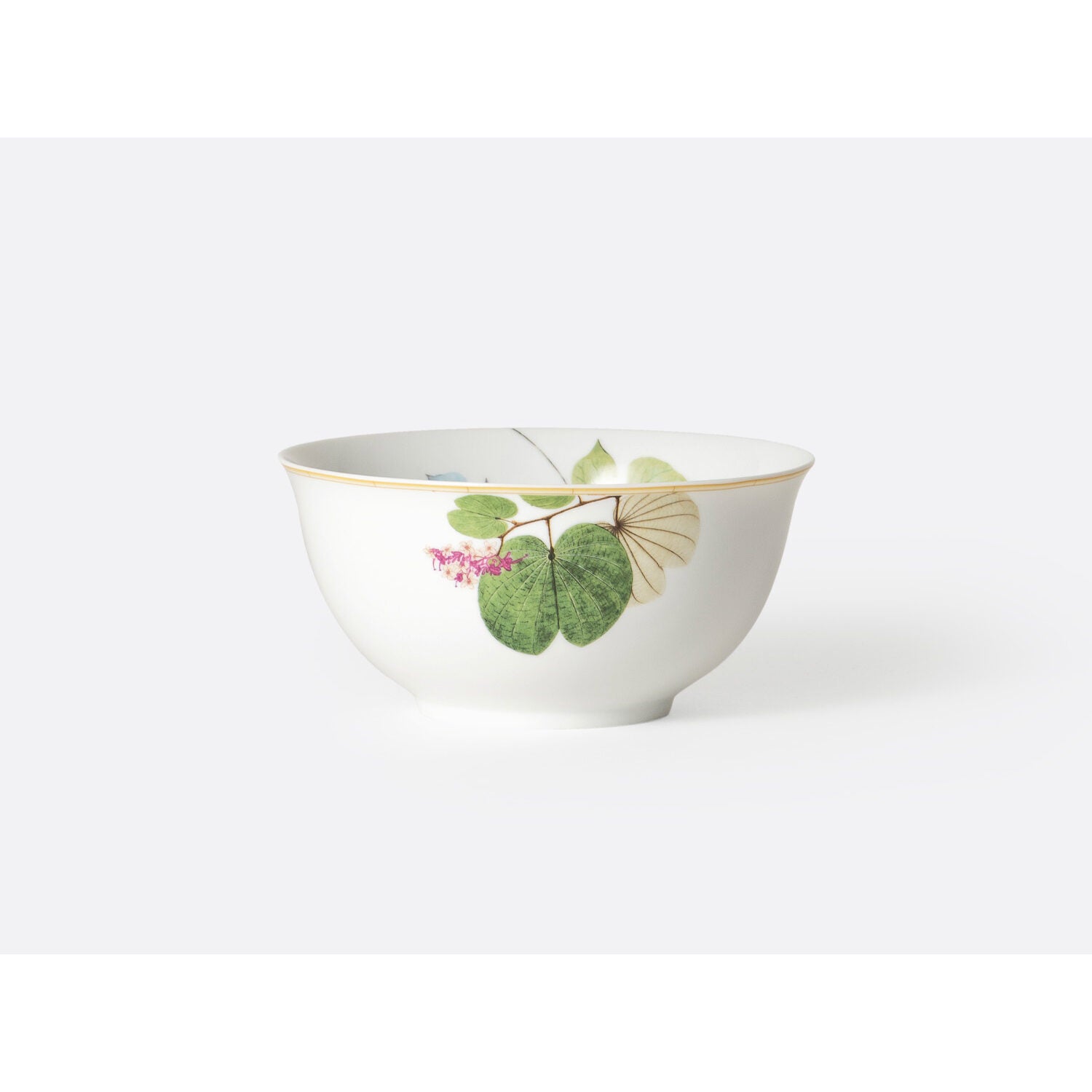Bernardaud Noodle bowl 17 oz, Limoges porcelain, Jardin Indien collection, on a white background