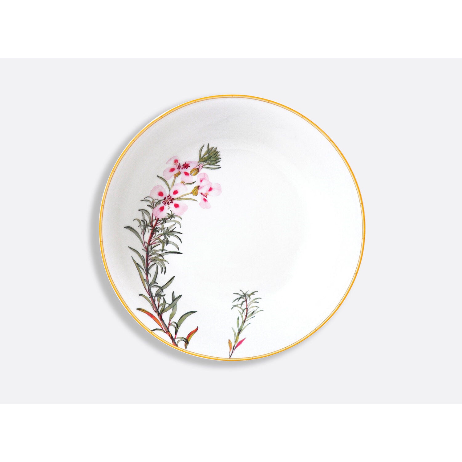 Bernardaud Open vegetable bowl 9.5", Limoges porcelain, Jardin Indien collection, on a white background