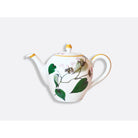 Bernardaud Teapot 12 cups 42 oz, Limoges porcelain, Jardin Indien collection, on a white background