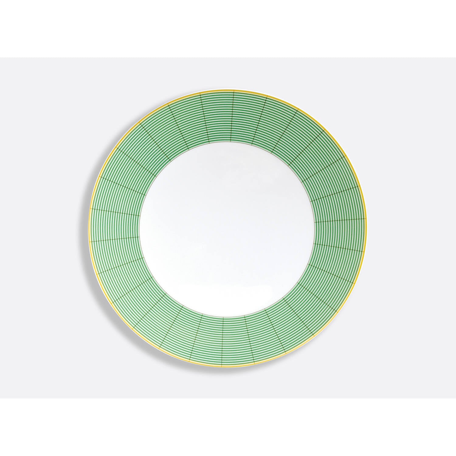 Bernardaud Ultra flat service plate 12.2", Limoges porcelain, Jardin Indien collection, on a white background
