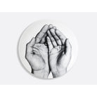 Bernardaud Gift box set of 6 assorted dinner plates 10.6", Limoges porcelain, Je Te Mangerais Dans la Main - Prune Nourry et JR collection, detail view