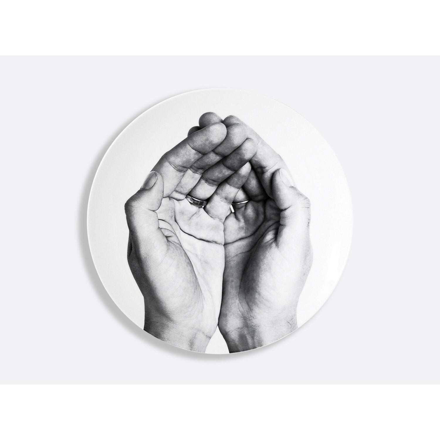 Bernardaud Gift box set of 6 assorted dinner plates 10.6", Limoges porcelain, Je Te Mangerais Dans la Main - Prune Nourry et JR collection, detail view