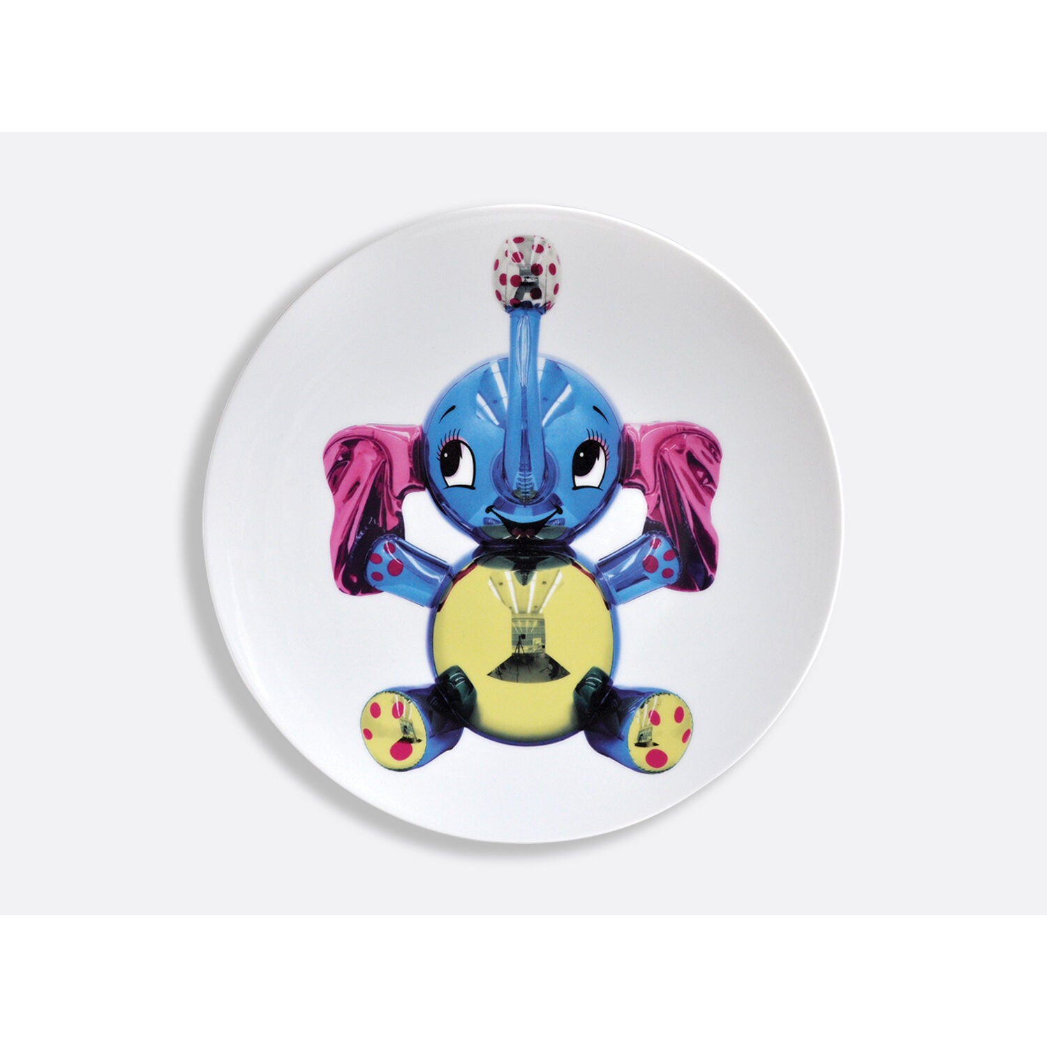 Bernardaud Set of 6 assorted coupe plates 12.2", Limoges porcelain, Jeff Koons collection, detail view