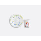 Bernardaud Set of 2 assorted cups and saucers 2.4 oz, Limoges porcelain, Joan Miró collection, detail view