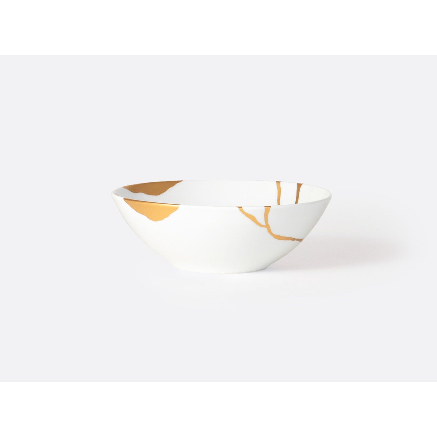 Bernardaud Cereal bowl 10 oz, Limoges porcelain, Kintsugi - Sarkis collection, on a white background