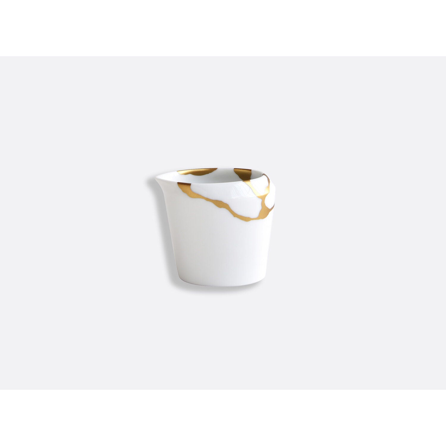 Bernardaud Creamer 3 oz, Limoges porcelain, Kintsugi - Sarkis collection, on a white background