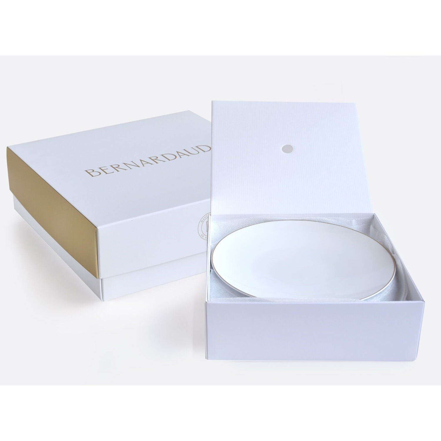 Bernardaud Gift box set of 12 dinner plates (serie 1 et serie 2), Limoges porcelain, Kintsugi - Sarkis collection, detail view