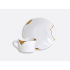 Bernardaud Gift boxed set of 2 assorted breakfast cups and saucers 8.5 oz, Limoges porcelain, Kintsugi - Sarkis JP collection, detail view