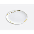 Bernardaud Oval platter 13", Limoges porcelain, Kintsugi - Sarkis collection, on a white background