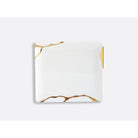 Bernardaud Rectangular tray 6.7" x 5.9", Limoges porcelain, Kintsugi - Sarkis collection, on a white background