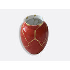 Bernardaud Red large vase H. 22.4", Limoges porcelain, Kintsugi - Sarkis collection, detail view