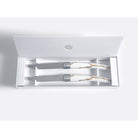 Bernardaud Set of 2 Miroir Or blade table knives, Limoges porcelain, Kintsugi - Sarkis collection, detail view