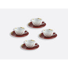 Bernardaud Set of espresso cups and saucers 3.5 oz, Limoges porcelain, Kintsugi - Sarkis collection, detail view