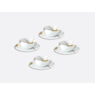 Bernardaud Set of espresso cups and saucers 3.5 oz, Limoges porcelain, Kintsugi - Sarkis collection, detail view