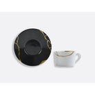 Bernardaud Set of tea cups and saucers 5 oz Charbon in Charcoal, Limoges porcelain, Kintsugi - Sarkis collection, detail view