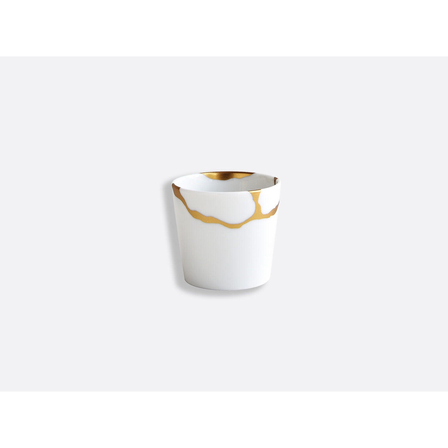 Bernardaud Sugar bowl 2 oz, Limoges porcelain, Kintsugi - Sarkis collection, on a white background
