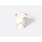 Bernardaud Tumbler + candle home fragrance 200g, Limoges porcelain, Kintsugi - Sarkis collection, on a white background