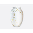 Bernardaud White large vase 22.4", Limoges porcelain, Kintsugi - Sarkis collection, on a white background
