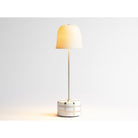 Bernardaud Maillage platinum, Limoges porcelain, LED Lamp collection, on a white background