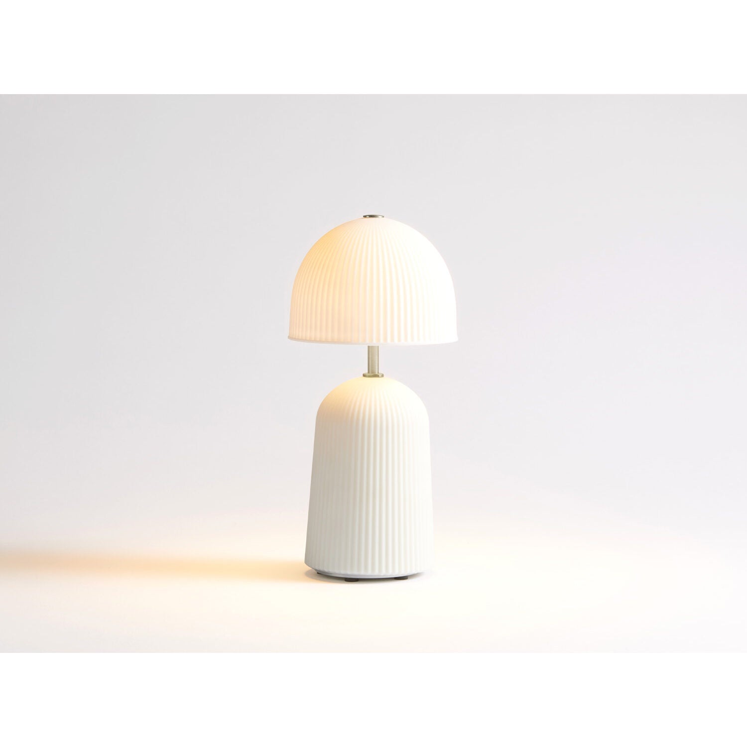 Bernardaud Ombrelle Platinum, Limoges porcelain, LED Lamp collection, on a white background