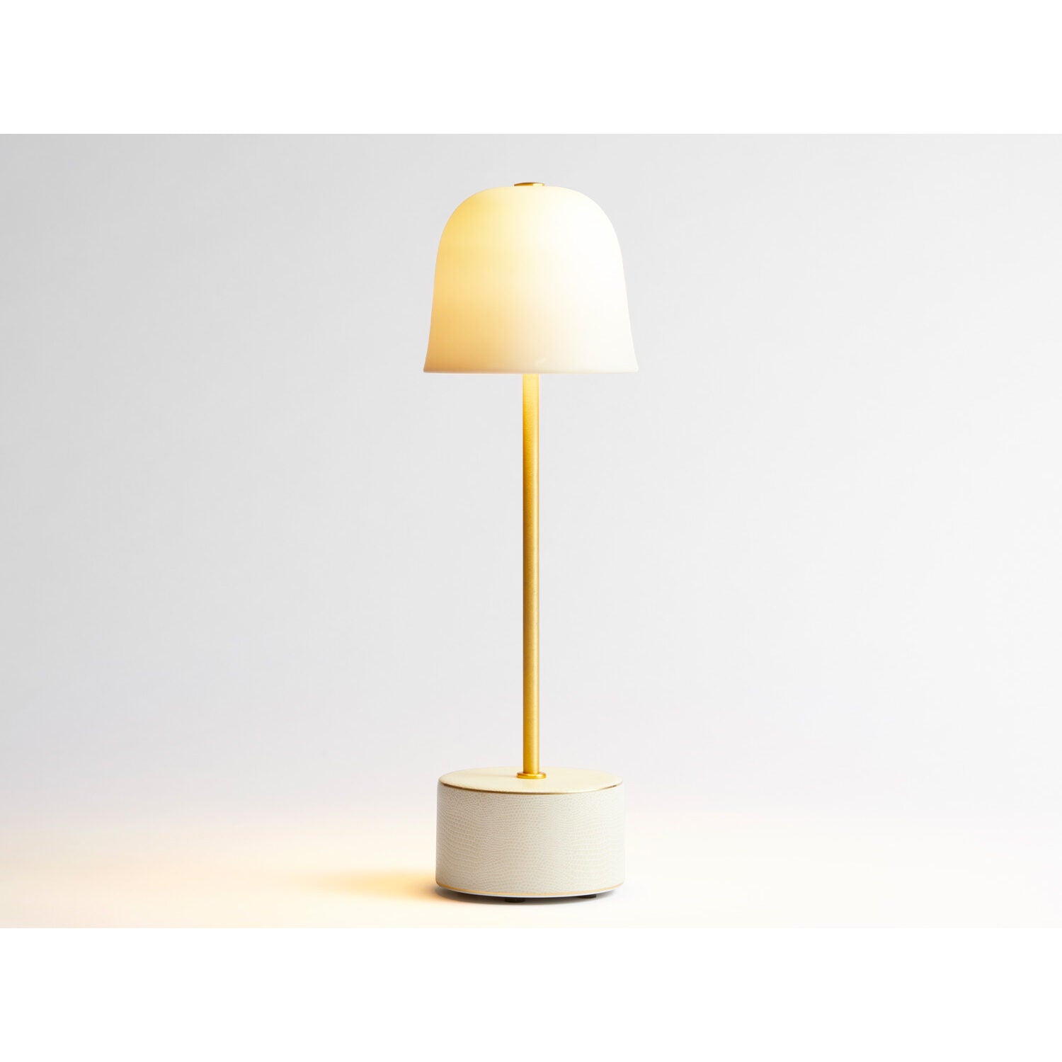 Bernardaud Sauvage gold, Limoges porcelain, LED Lamp collection, on a white background