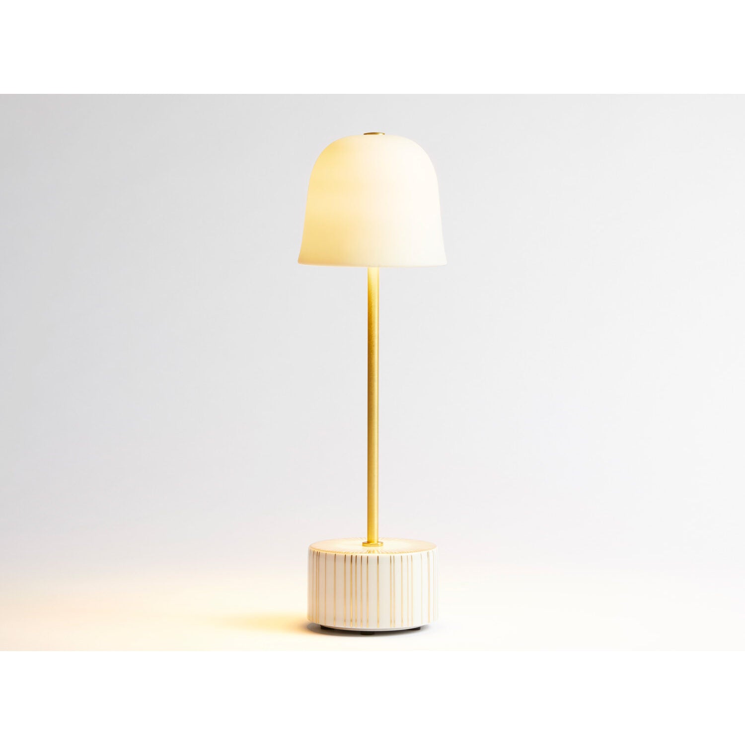 Bernardaud Sol, Limoges porcelain, LED Lamp collection, on a white background