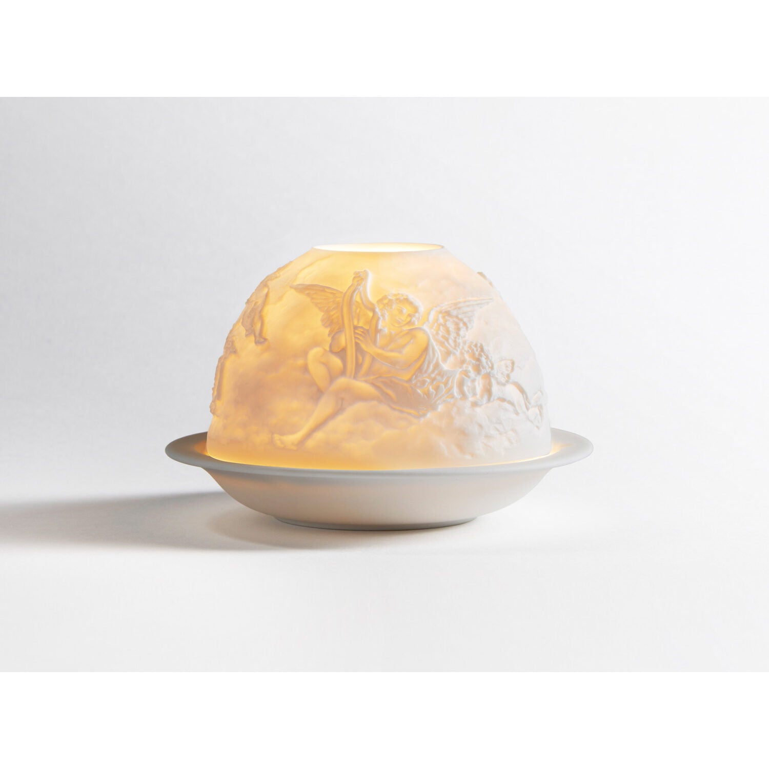 Bernardaud Angels Led, Limoges porcelain, LED Votivelights collection, on a white background