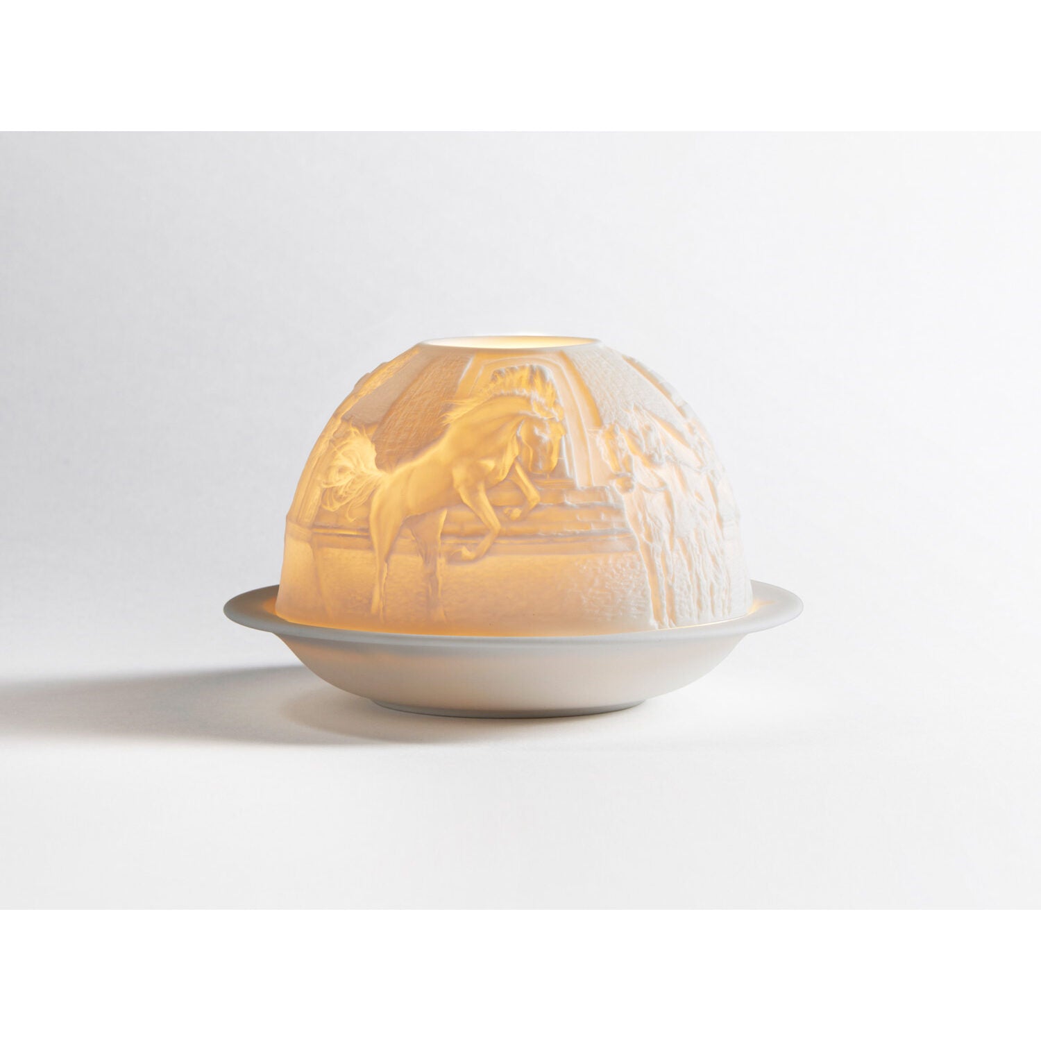 Bernardaud Equestrian Dream Led, Limoges porcelain, LED Votivelights collection, on a white background