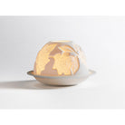 Bernardaud Gardenia's flowers Led, Limoges porcelain, LED Votivelights collection, on a white background
