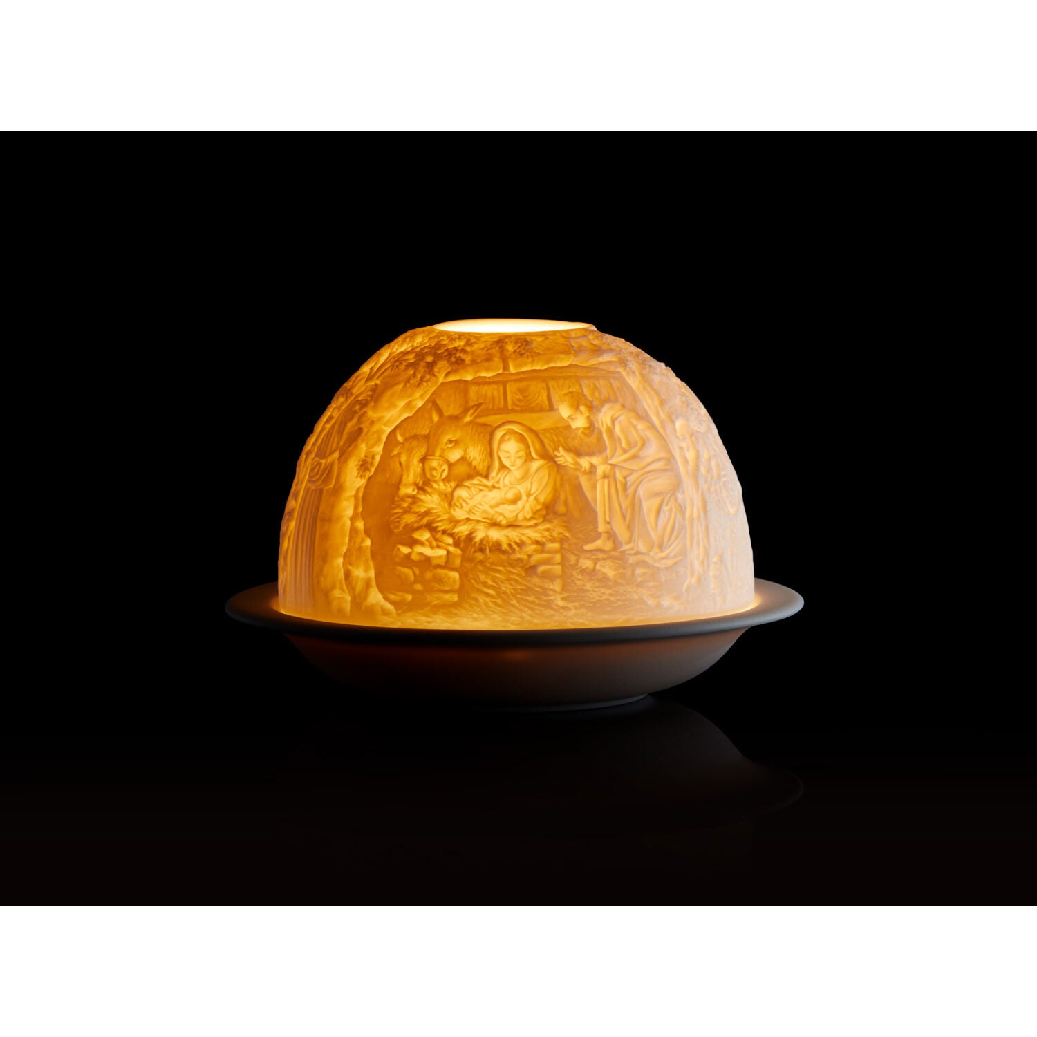 Bernardaud Nativity Led, Limoges porcelain, LED Votivelights collection, detail view
