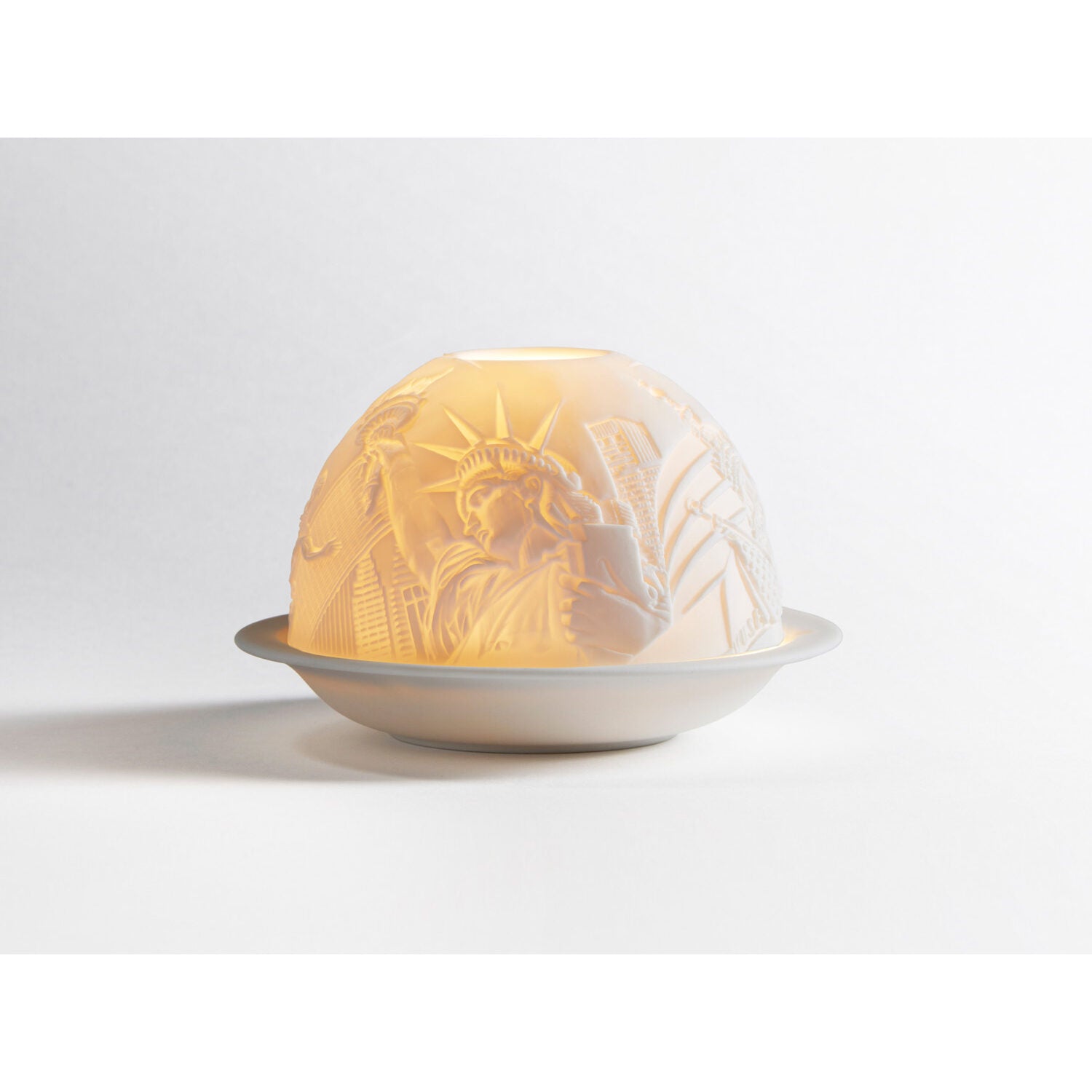 Bernardaud New York Led, Limoges porcelain, LED Votivelights collection, on a white background