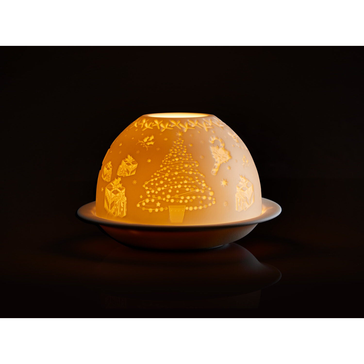 Bernardaud Noël Led, Limoges porcelain, LED Votivelights collection, detail view