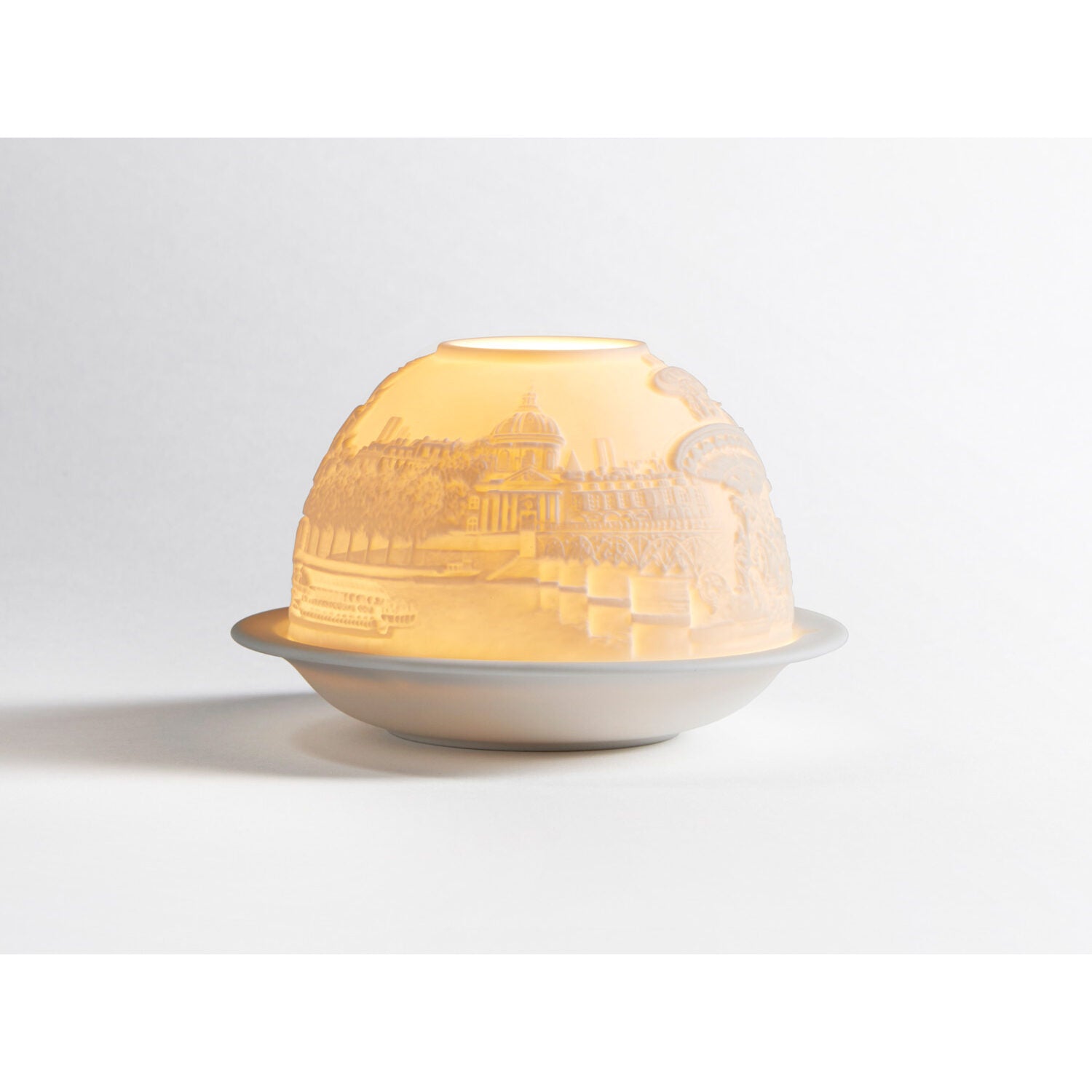 Bernardaud Paris along the Seine Led, Limoges porcelain, LED Votivelights collection, on a white background