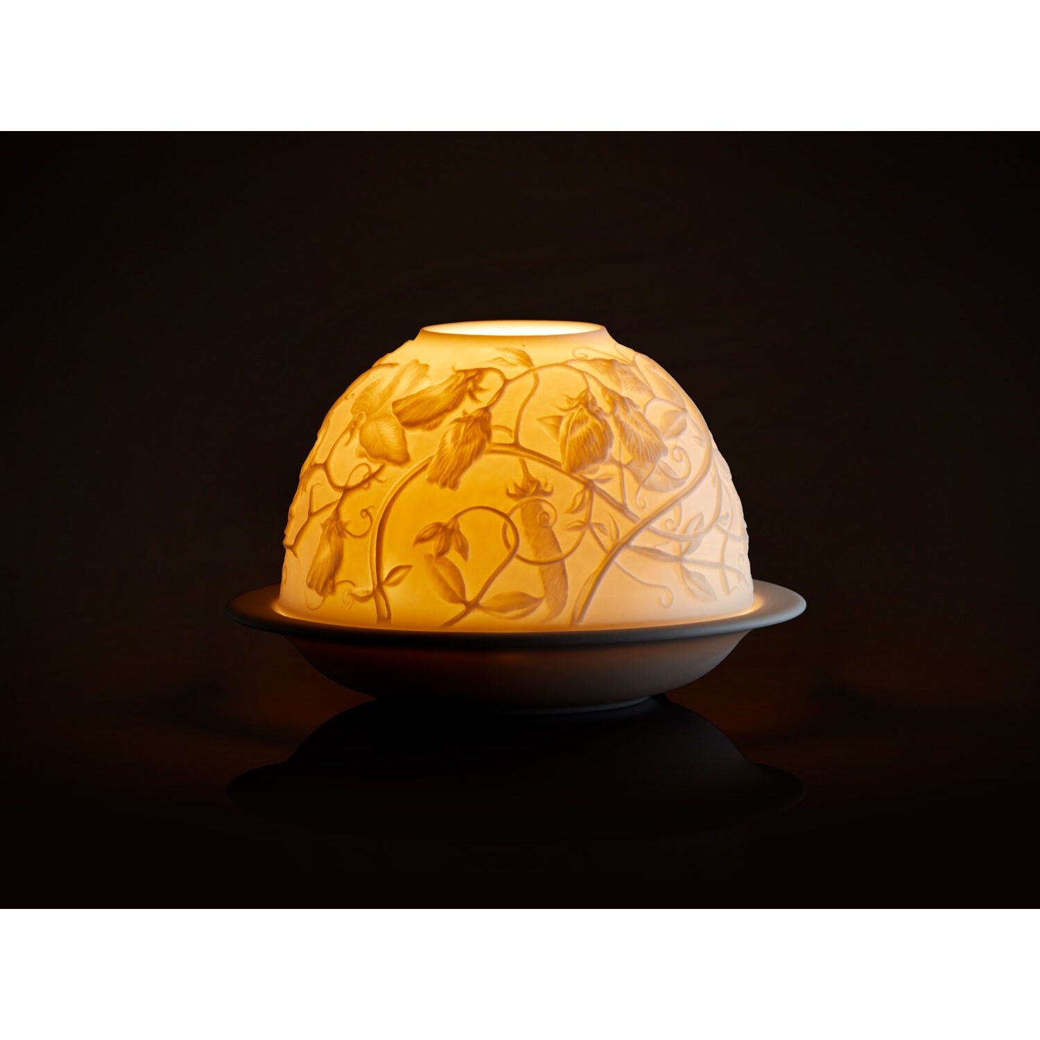Bernardaud Sweet Peas Led, Limoges porcelain, LED Votivelights collection, detail view