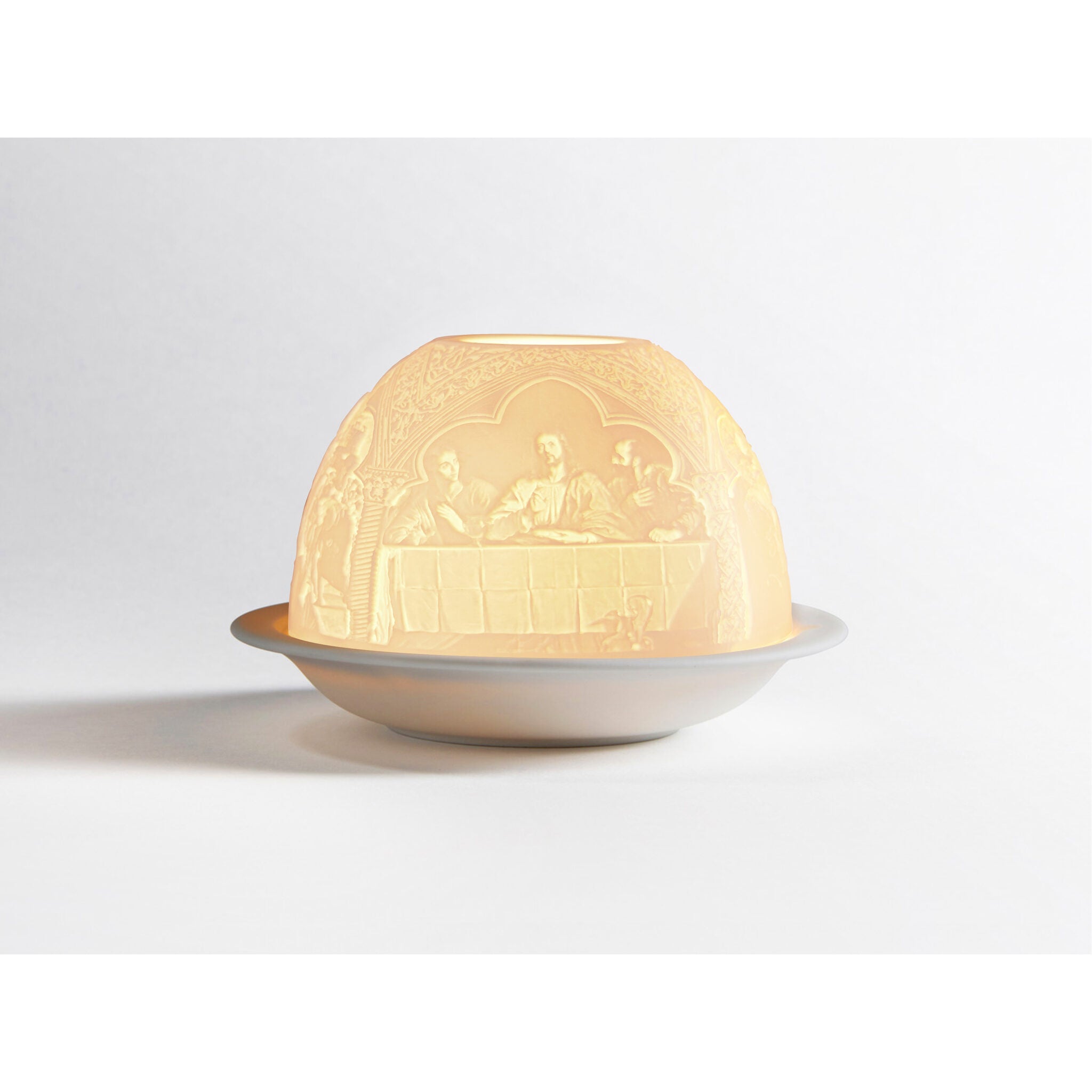 Bernardaud The life of Jesus Led, Limoges porcelain, LED Votivelights collection, on a white background