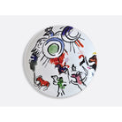 Bernardaud Gift box set of 6 assorted dinner plates 10.6" (serie 1), Limoges porcelain, Les Vitraux D'Hadassah - Marc Chagall collection, detail view