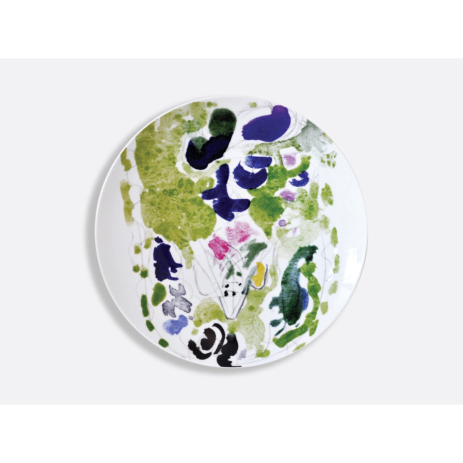 Bernardaud Gift box set of 6 assorted dinner plates 10.6" (serie 1), Limoges porcelain, Les Vitraux D'Hadassah - Marc Chagall collection, detail view