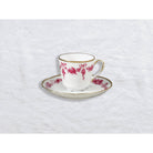 Bernardaud Espresso cup and saucer, Limoges porcelain, Louis XV collection, on a white background