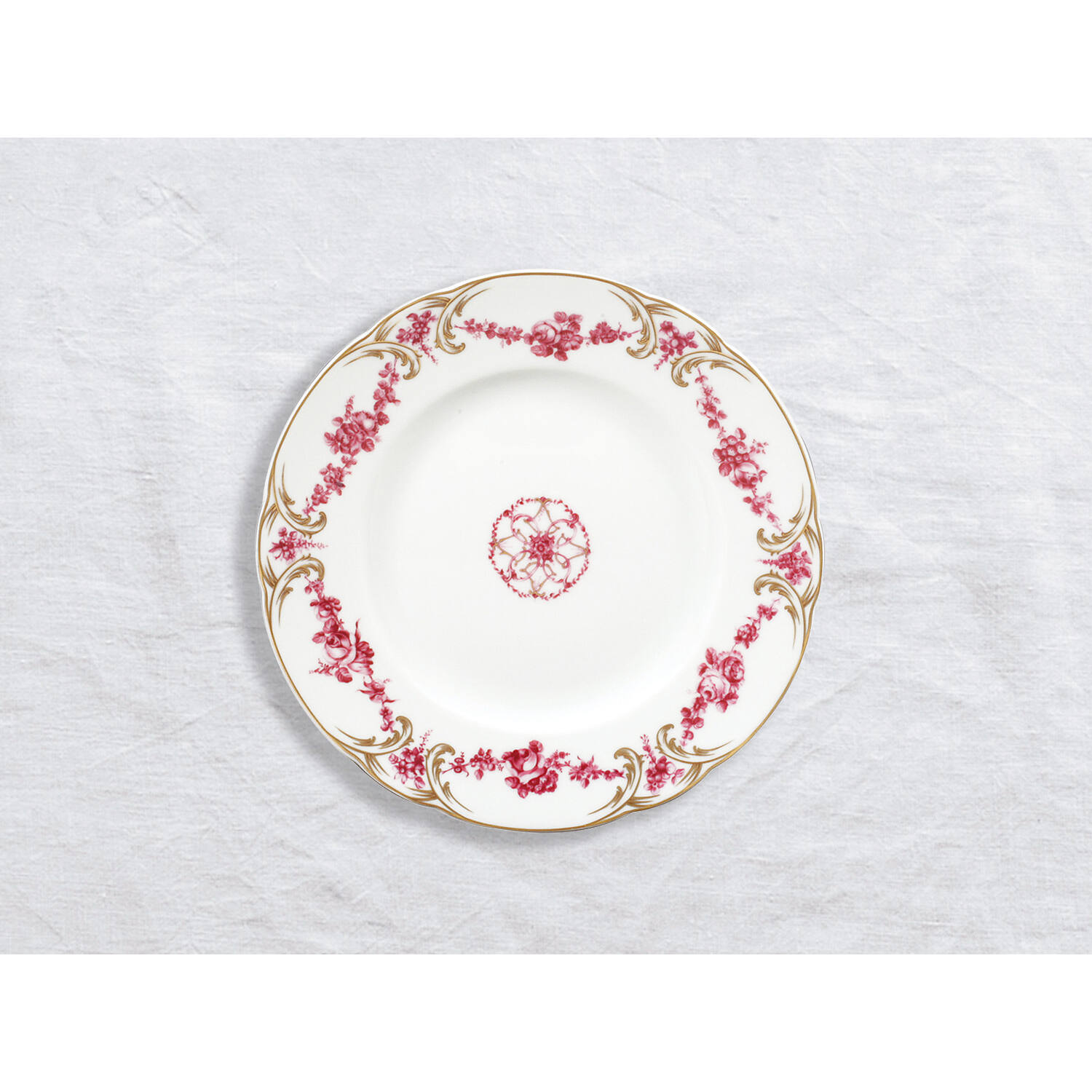 Bernardaud Salad plate 8.5", Limoges porcelain, Louis XV collection, on a white background
