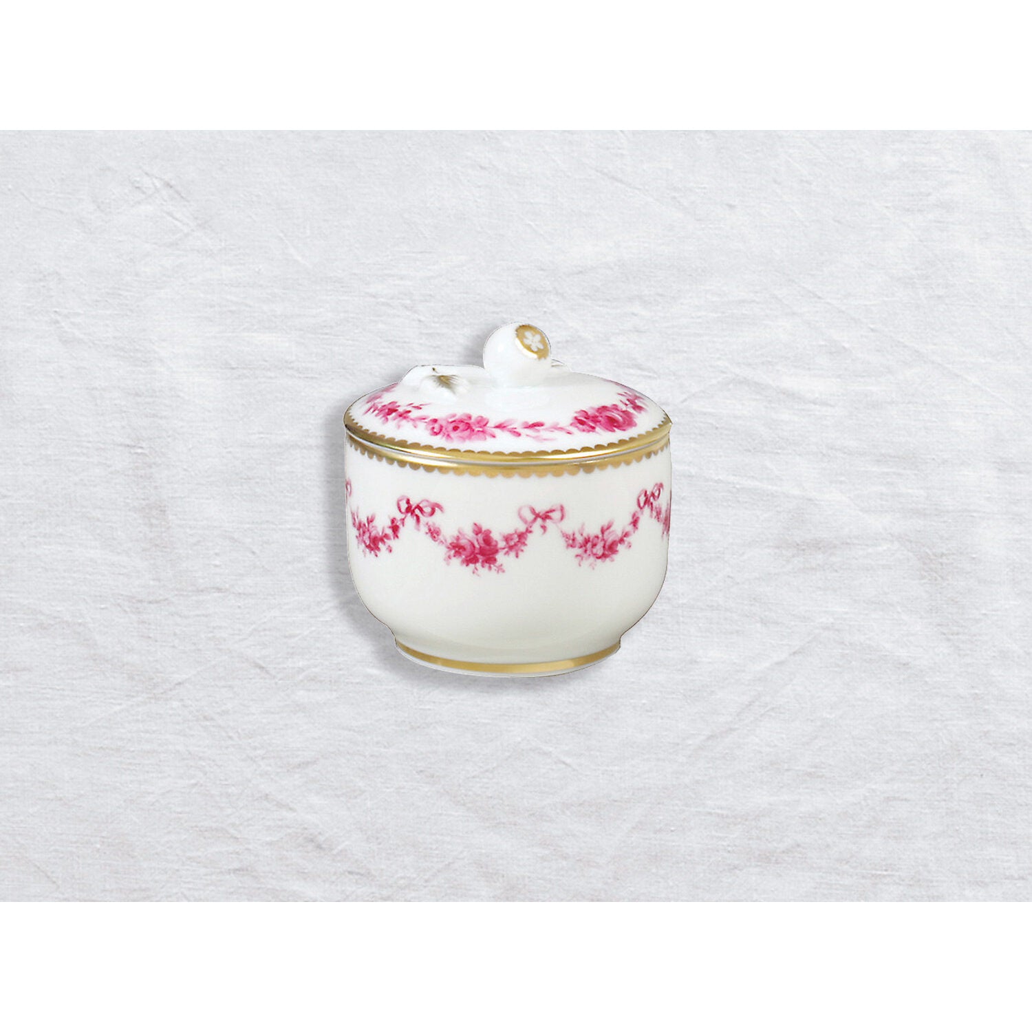 Bernardaud Sugar pot 6.5 oz, Limoges porcelain, Louis XV collection, on a white background