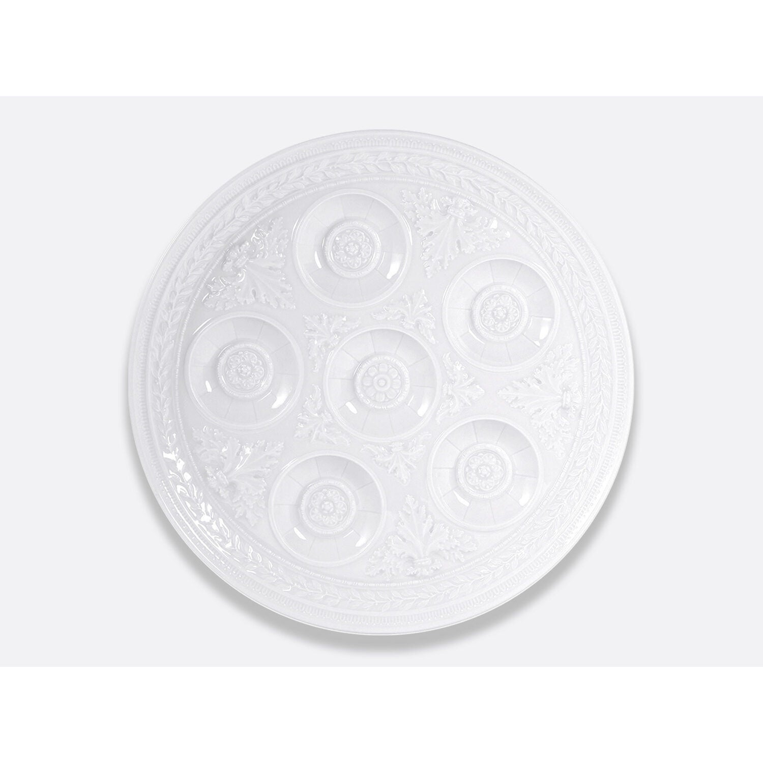 Bernardaud Condiment tray 14.5", Limoges porcelain, Louvre collection, on a white background