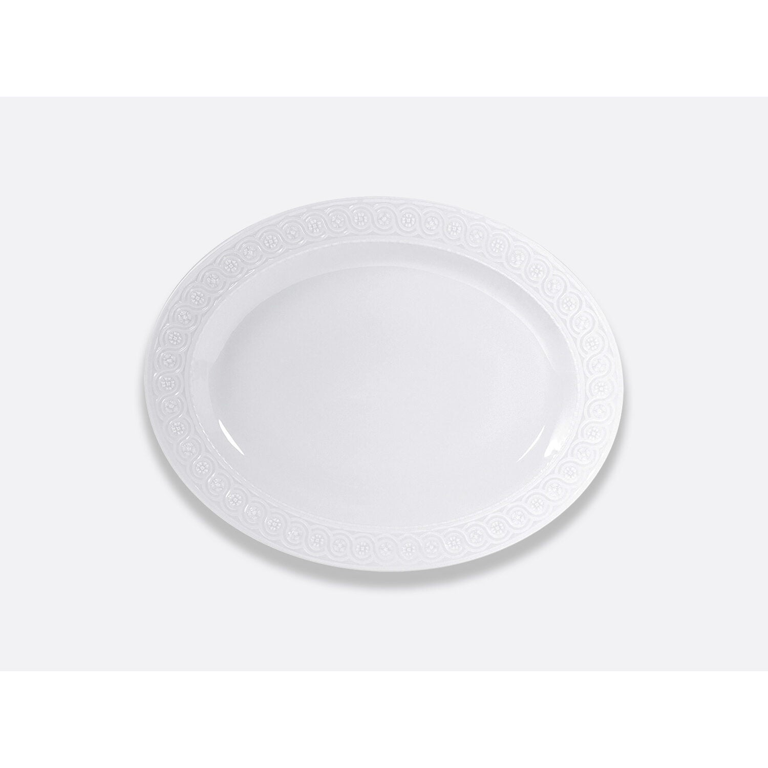 Bernardaud Oval platter 15", Limoges porcelain, Louvre collection, on a white background