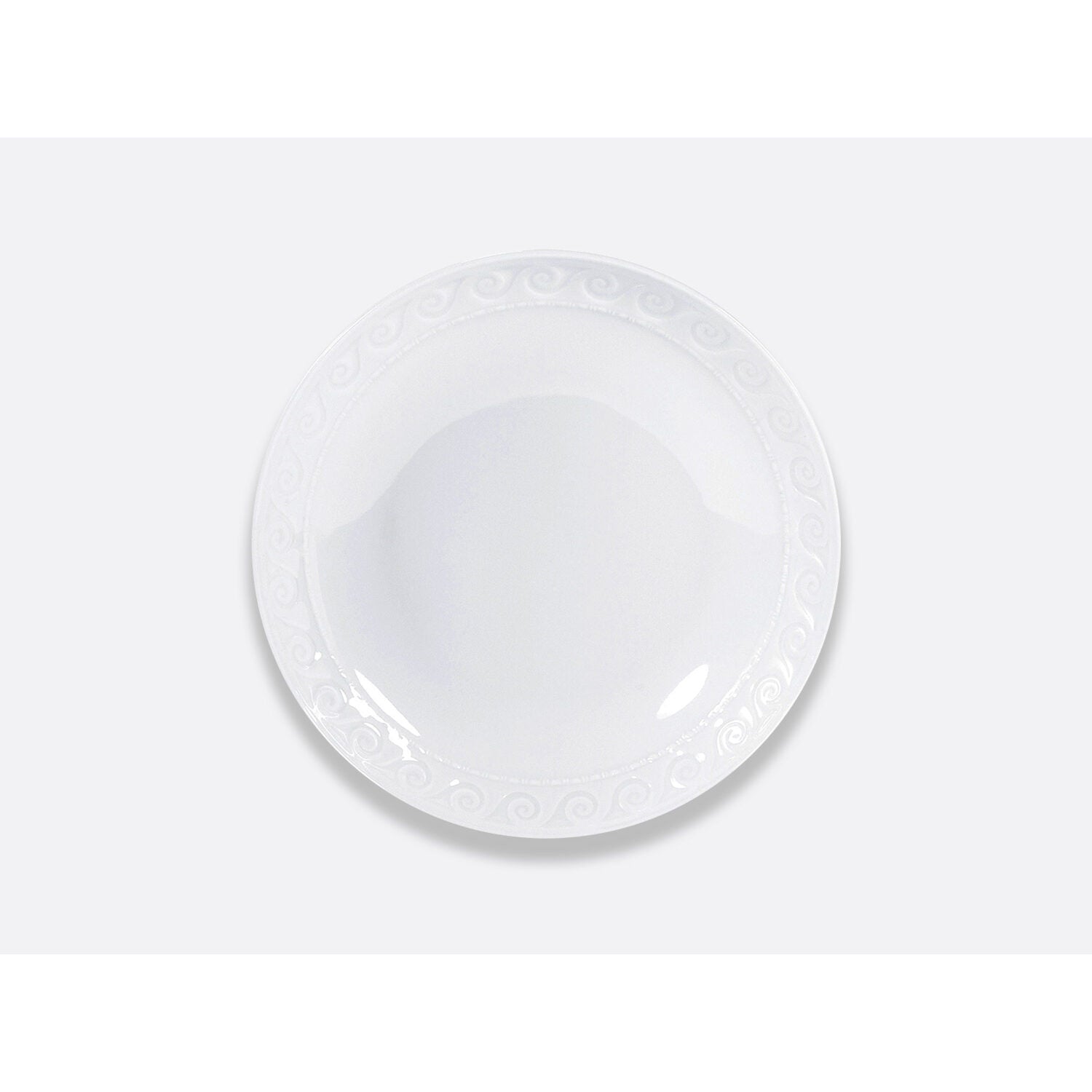 Bernardaud Pasta plate 9", Limoges porcelain, Louvre collection, on a white background