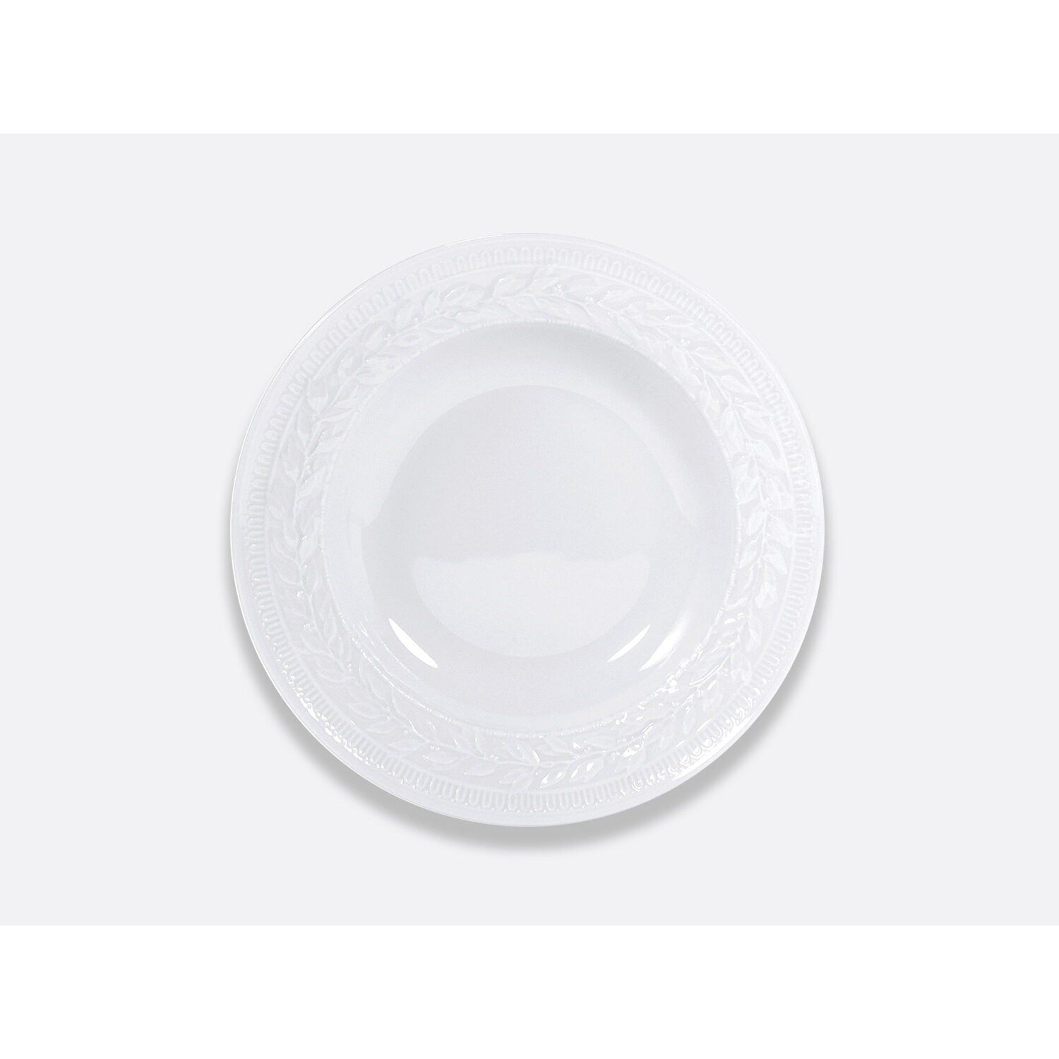 Bernardaud Rim soup 9", Limoges porcelain, Louvre collection, on a white background