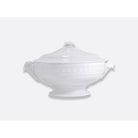 Bernardaud Soup tureen 2qt, Limoges porcelain, Louvre collection, on a white background