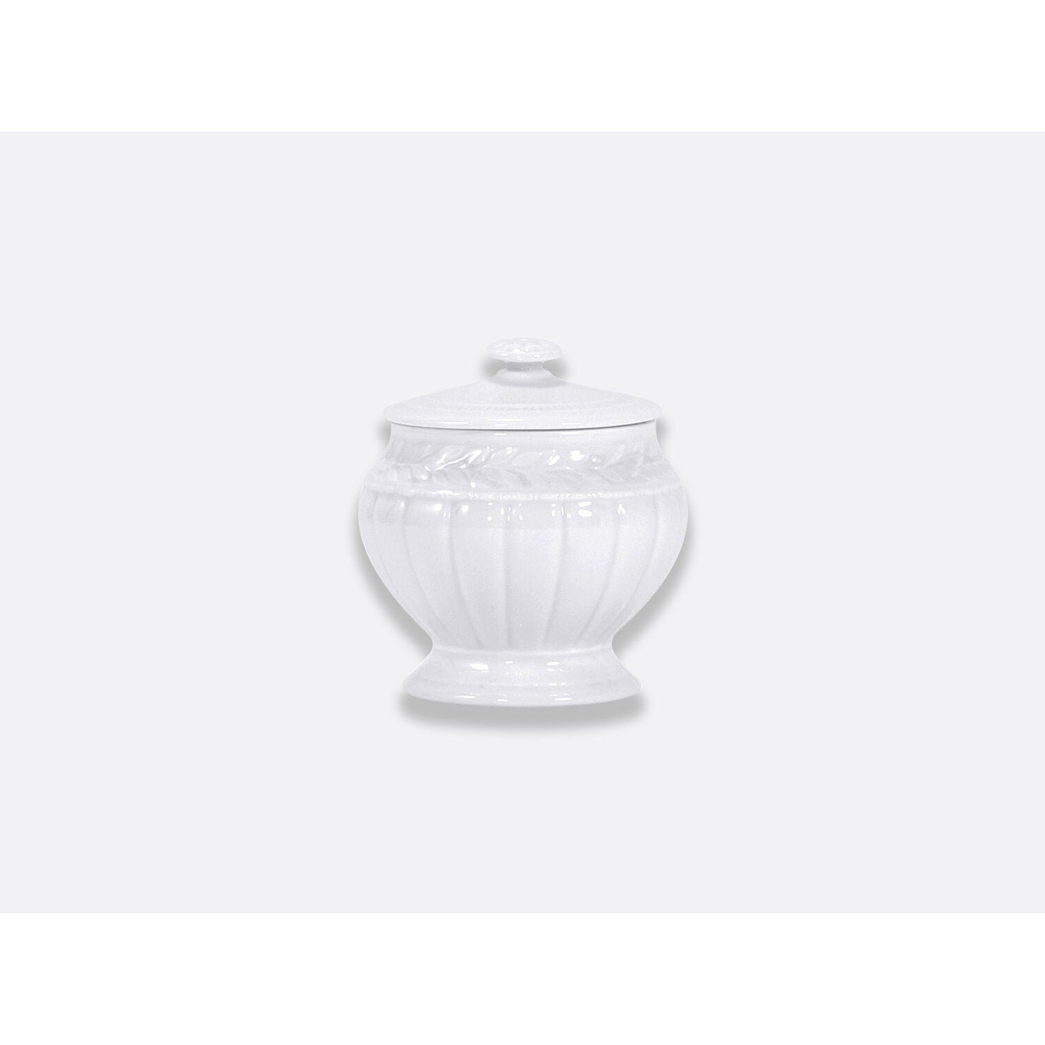 Bernardaud Sugar bowl 12 cups 8.5 oz, Limoges porcelain, Louvre collection, on a white background