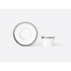 Bernardaud Maille Platine Espresso Cup and Saucer Gift Box 2 oz