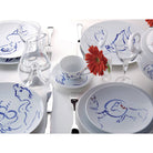 Bernardaud Dinner service for twelve (69 pieces numbered), Limoges porcelain, Marc Chagall collection, on a white background
